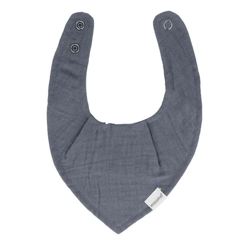 maximo GOTS BABY-Tuch, Musselinstoff Futter - flint stone
