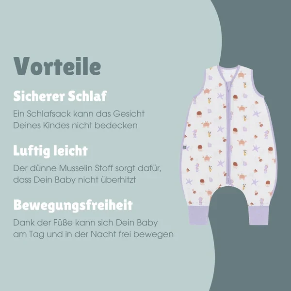 Schlafsack mit Füßen 0.5 TOG Unterwasser
