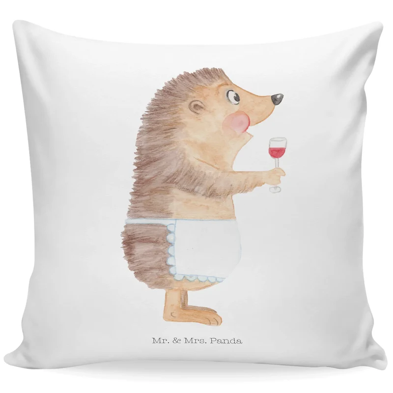 40x40 Kissen Igel Wein