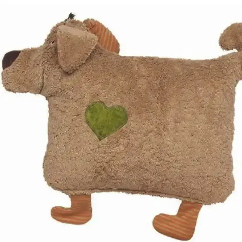 Bio Kuschelkissen Hund aus Baumwolle – Spelzfüllung, GOTS