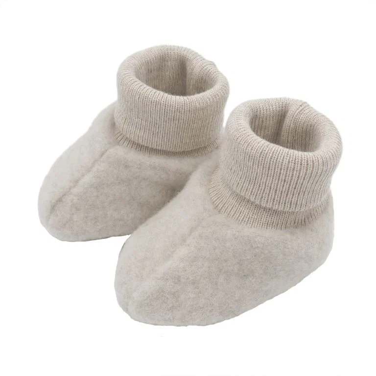 maximo GOTS BABY-Schuhe, Wollfleece Strickbund