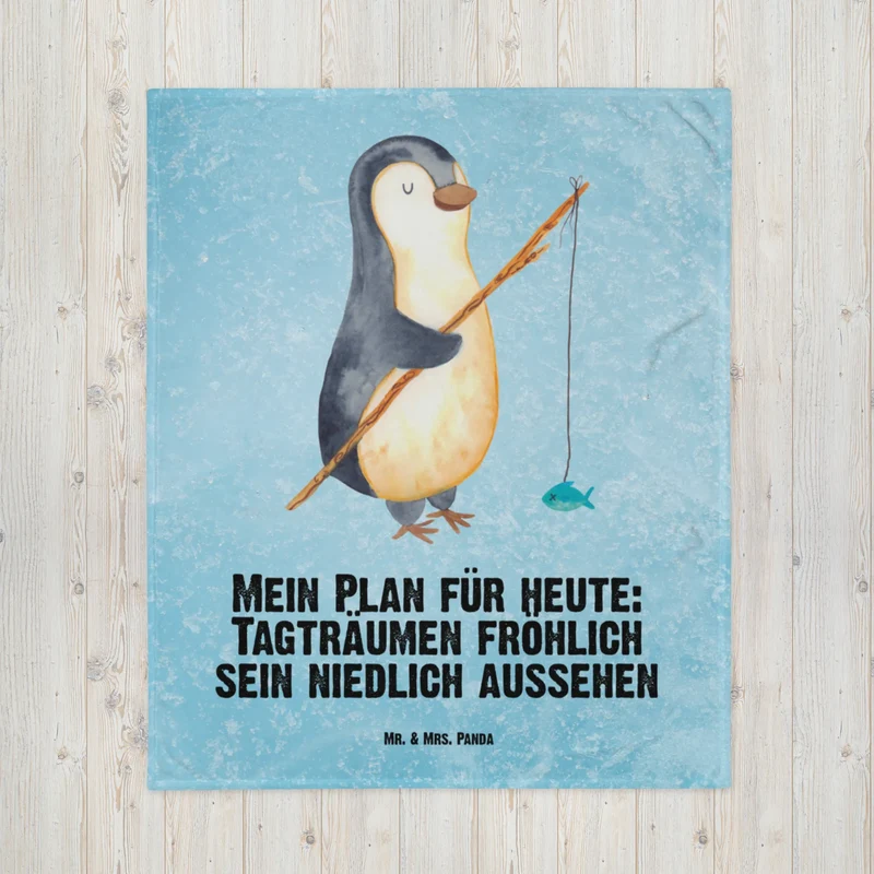 Babydecke Pinguin Angler