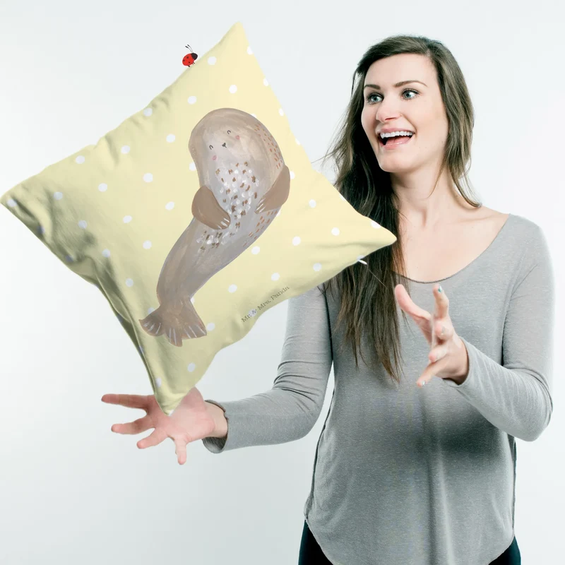 40x40 Kissen Robbe Lachen