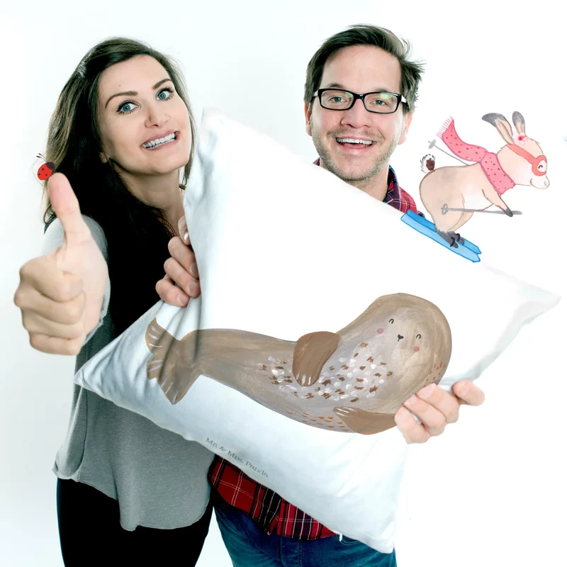 40x40 Kissen Robbe Lachen