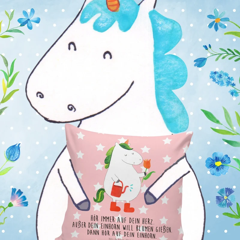 40x40 Kissen Einhorn Gärtner