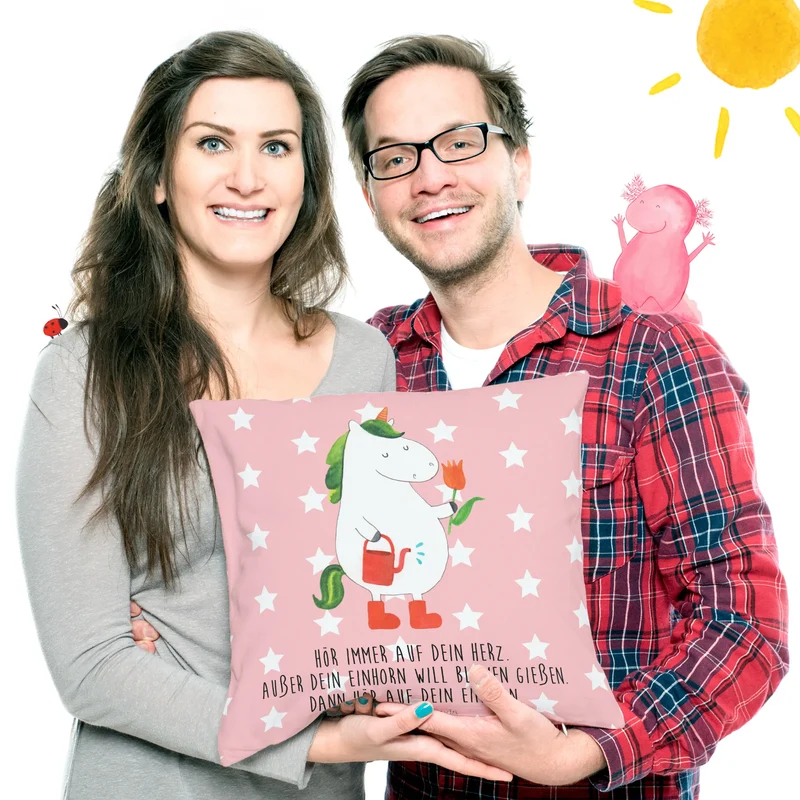 40x40 Kissen Einhorn Gärtner