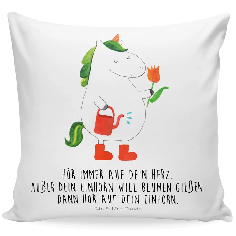 40x40 Kissen Einhorn Gärtner