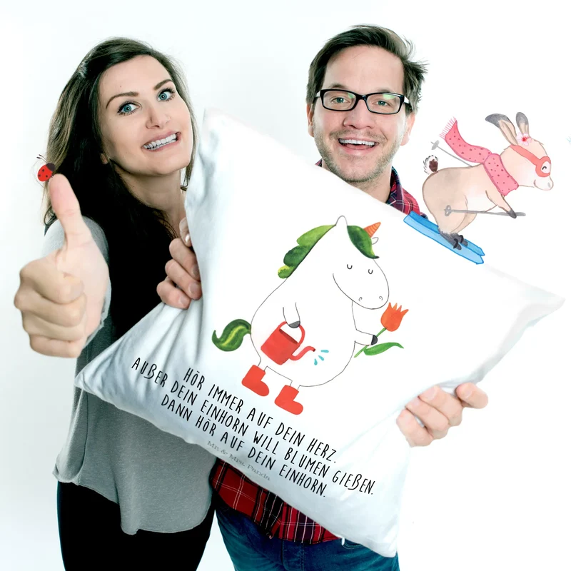 40x40 Kissen Einhorn Gärtner