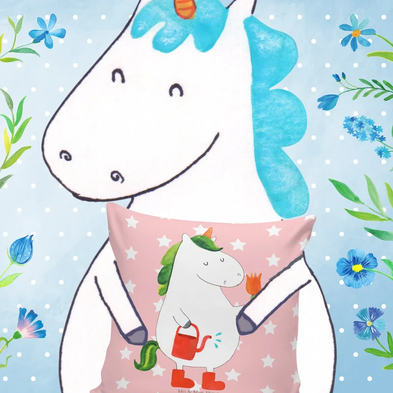 40x40 Kissen Einhorn Gärtner