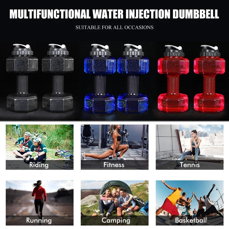 2.2L Creative Water Dumbbell Bottle