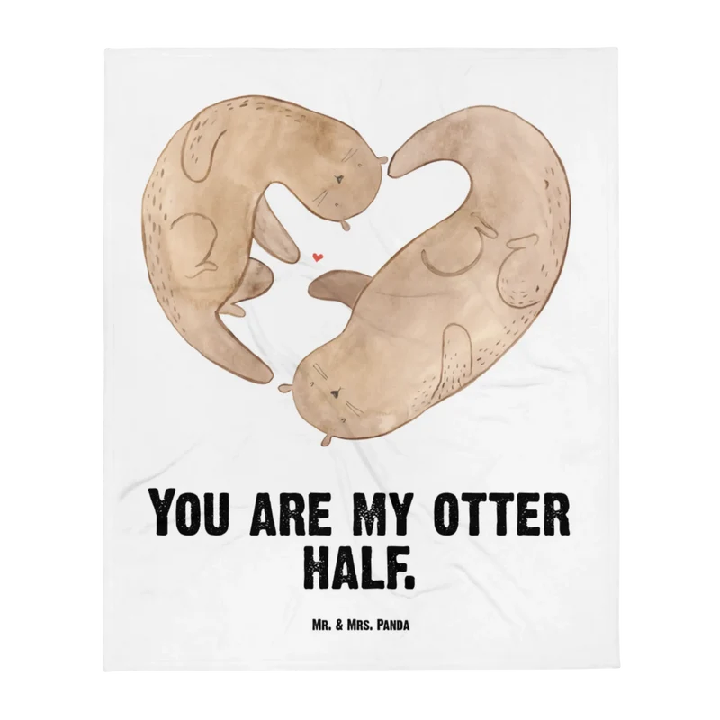 Babydecke Otter Herz