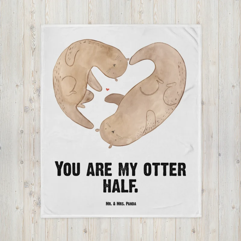 Babydecke Otter Herz
