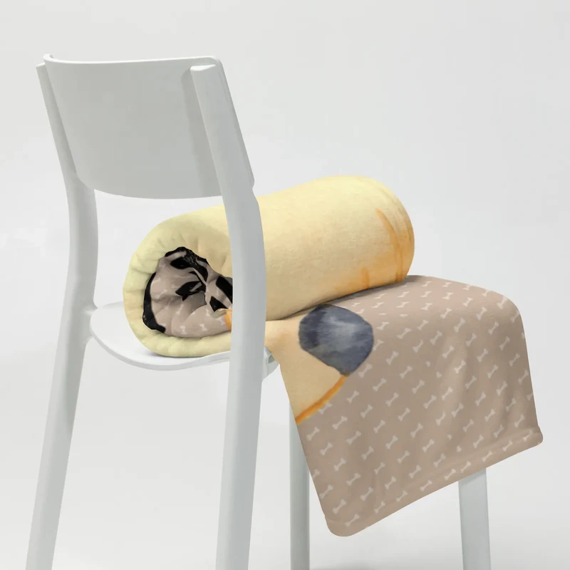 Babydecke Mops Krone