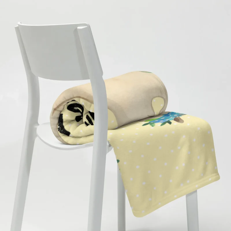 Babydecke Bären mit Blumenkranz