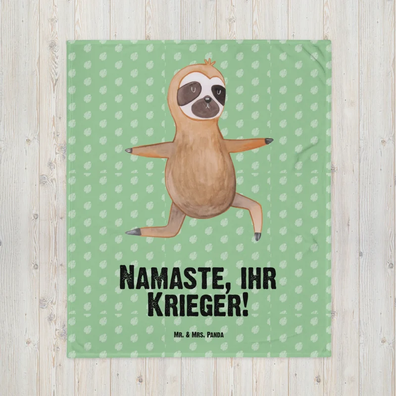 Babydecke Faultier Yoga