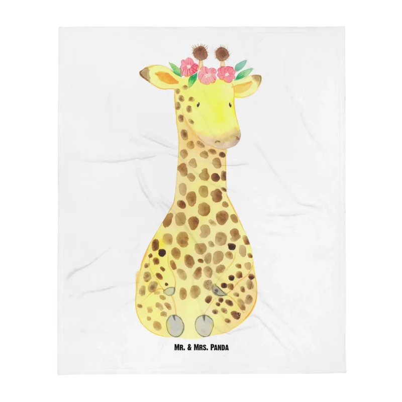 Babydecke Giraffe Blumenkranz