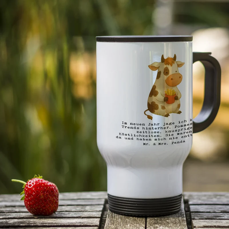 Thermobecher Kuh Winter Pommes