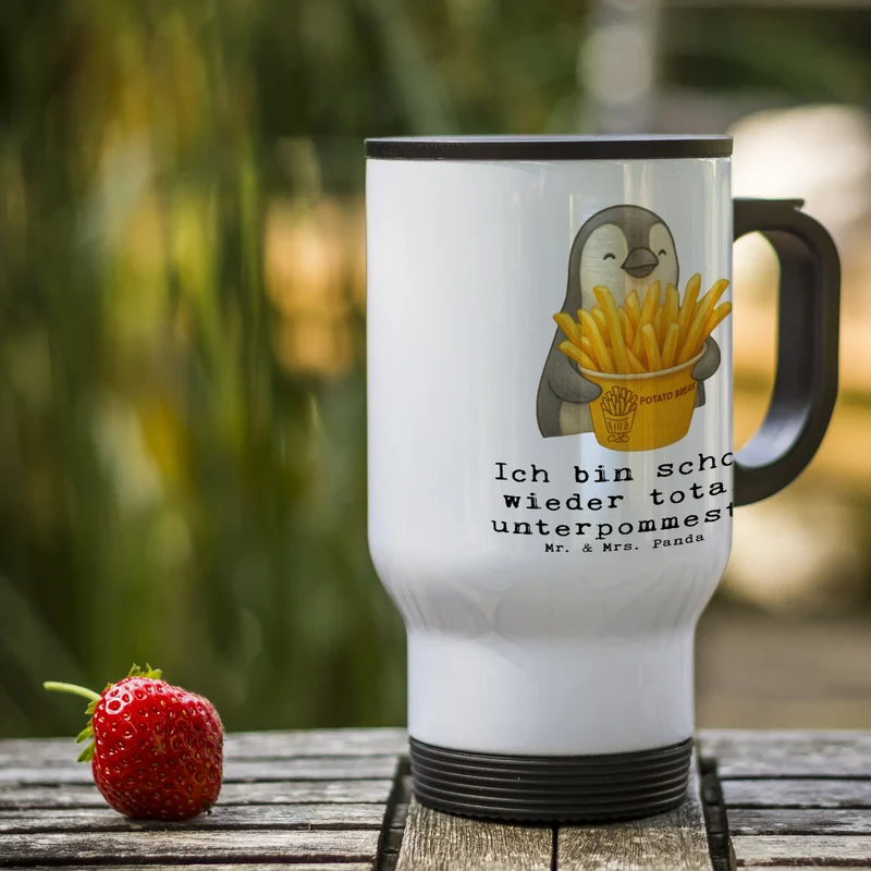 Thermobecher Pinguin Pommes Eimer