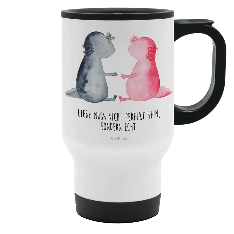 Thermobecher Axolotl Liebe