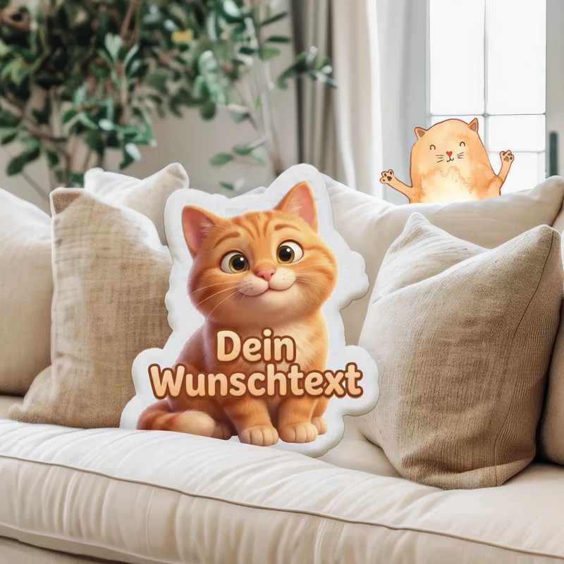 Personalisiertes Formkissen Haustier im Cartoon & Animationsfilm Stil