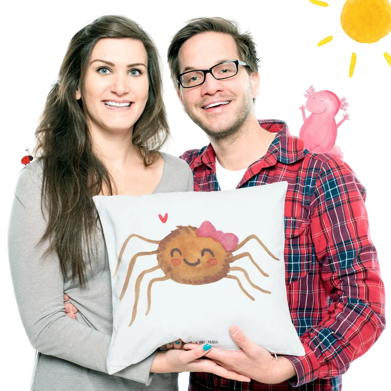 40x40 Kissen Spinne Agathe Freude