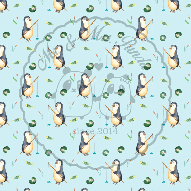 Nackenkissen Pinguin Angler Muster