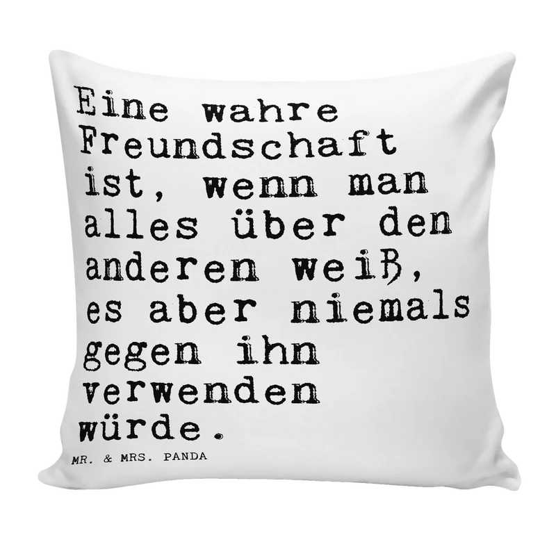 40x40 Kissen Eine wahre Freundschaft ist,...