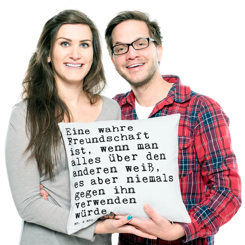 40x40 Kissen Eine wahre Freundschaft ist,...
