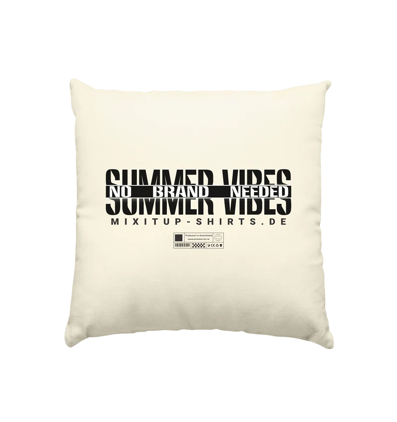 Sommer Shirts und Co - Summer Vibes - Kissen natur 40x40cm
