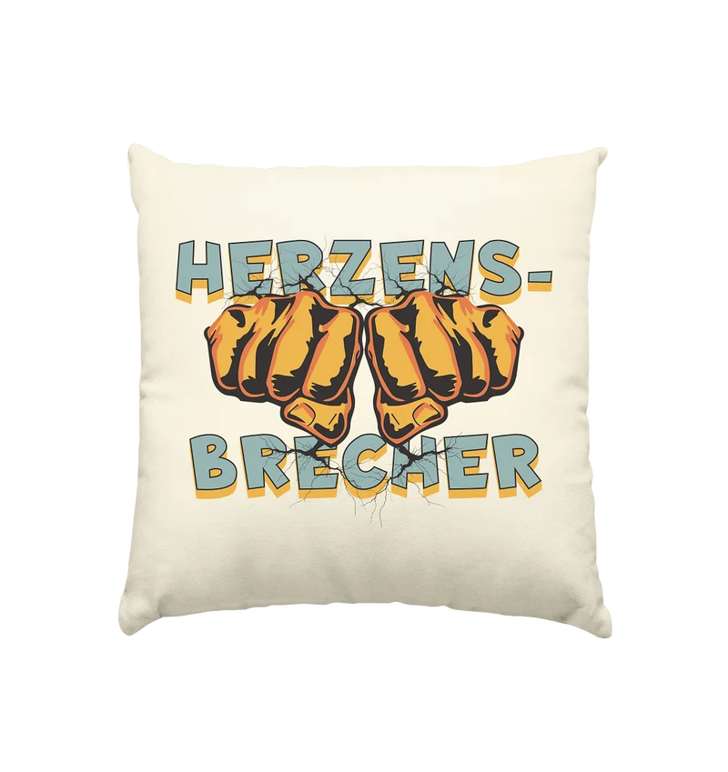 Herzensbrecher - Statement - Kissen natur 40x40cm