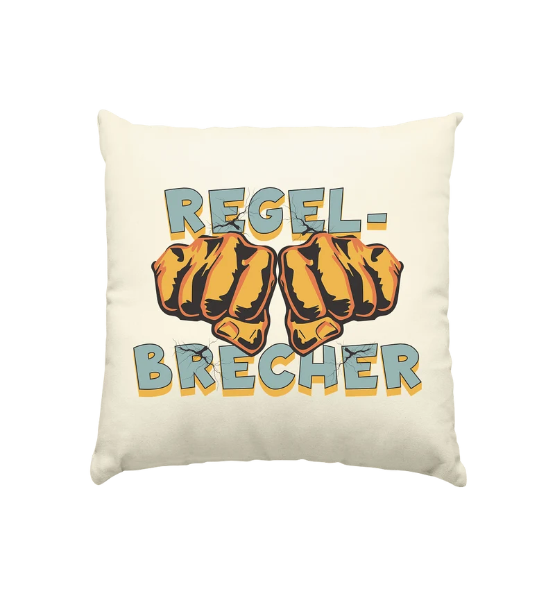 Regelbrecher - Statement - Kissen natur 40x40cm