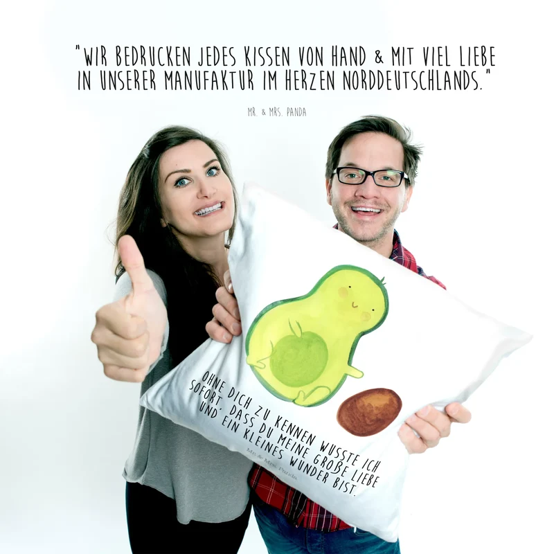 40x40 Kissen Avocado Kern rollt
