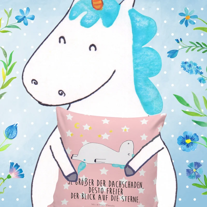 40x40 Kissen Einhorn Sternenhimmel