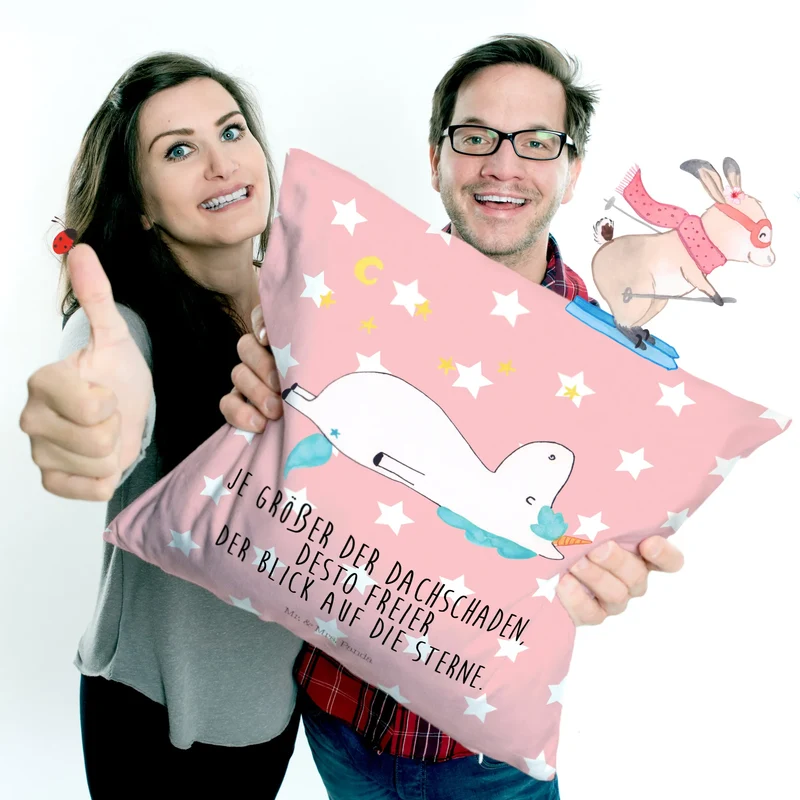 40x40 Kissen Einhorn Sternenhimmel