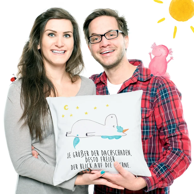 40x40 Kissen Einhorn Sternenhimmel