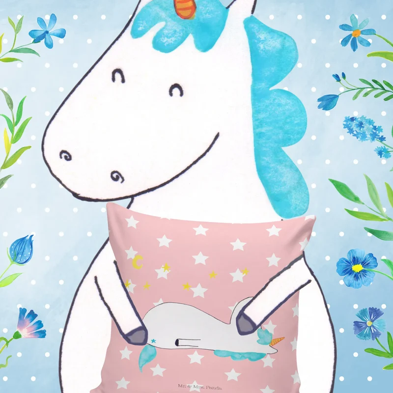 40x40 Kissen Einhorn Sternenhimmel