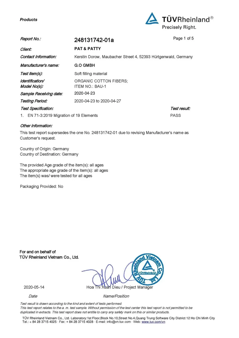 Bio Baumwollwatte Füllmaterial GOTS – Nachfüllpack 500g bis 30kg