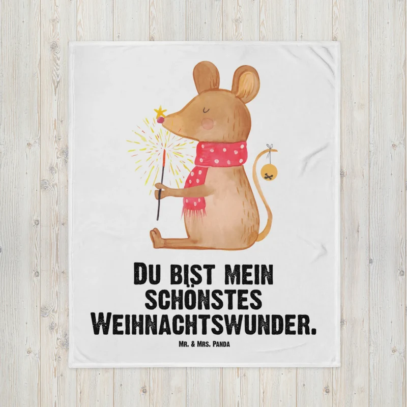 Babydecke Maus Weihnachten