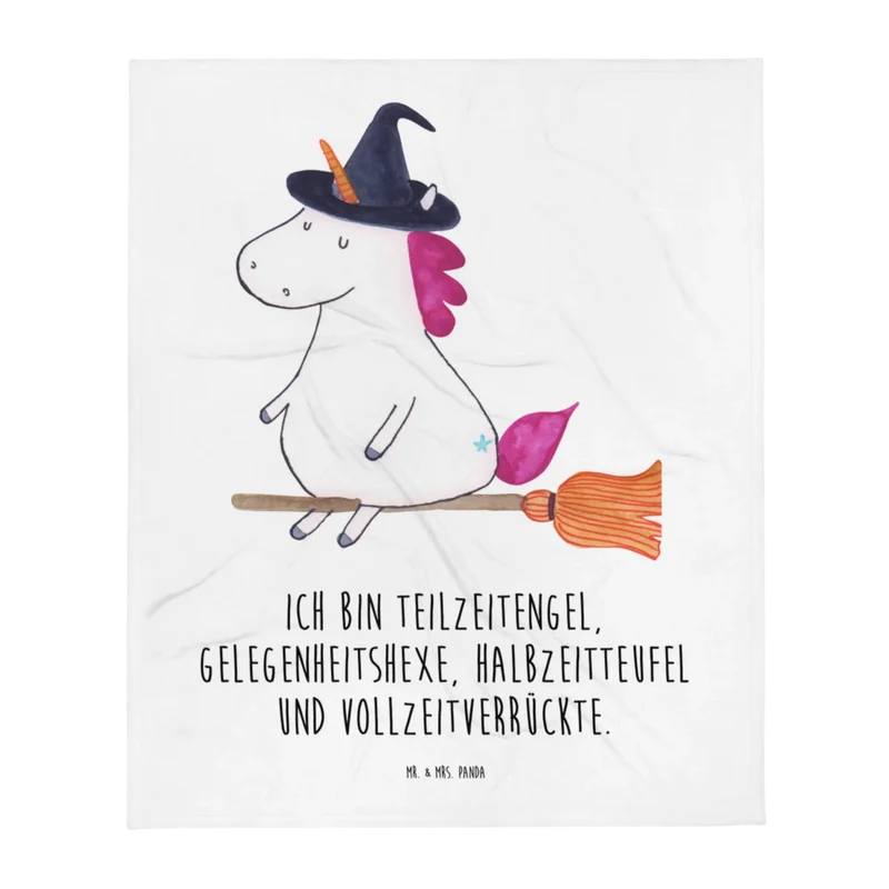 Babydecke Einhorn Hexe