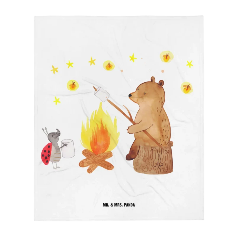 Babydecke Bär & Marienkäfer Lagerfeuer