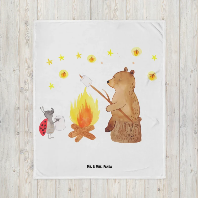 Babydecke Bär & Marienkäfer Lagerfeuer