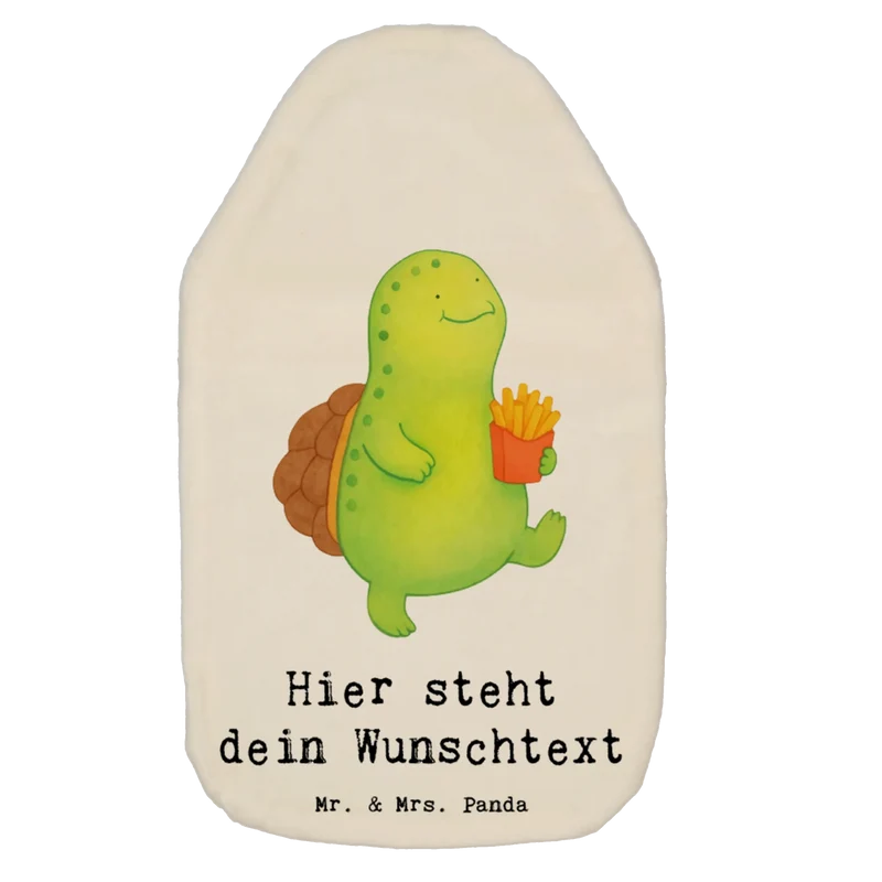 Personalisierte Wärmflasche Schildkröte Pommes