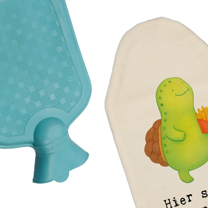 Personalisierte Wärmflasche Schildkröte Pommes