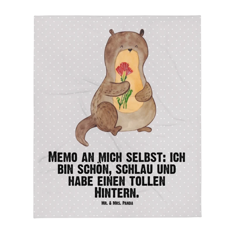 Babydecke Otter Blumenstrauß
