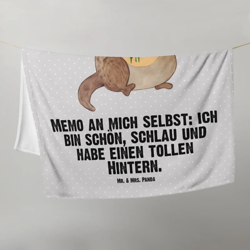 Babydecke Otter Blumenstrauß