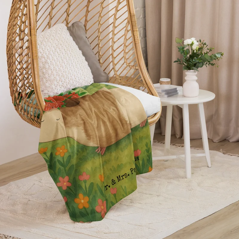 Sherpa Kuscheldecke Meerschweinchen Weisheit Design