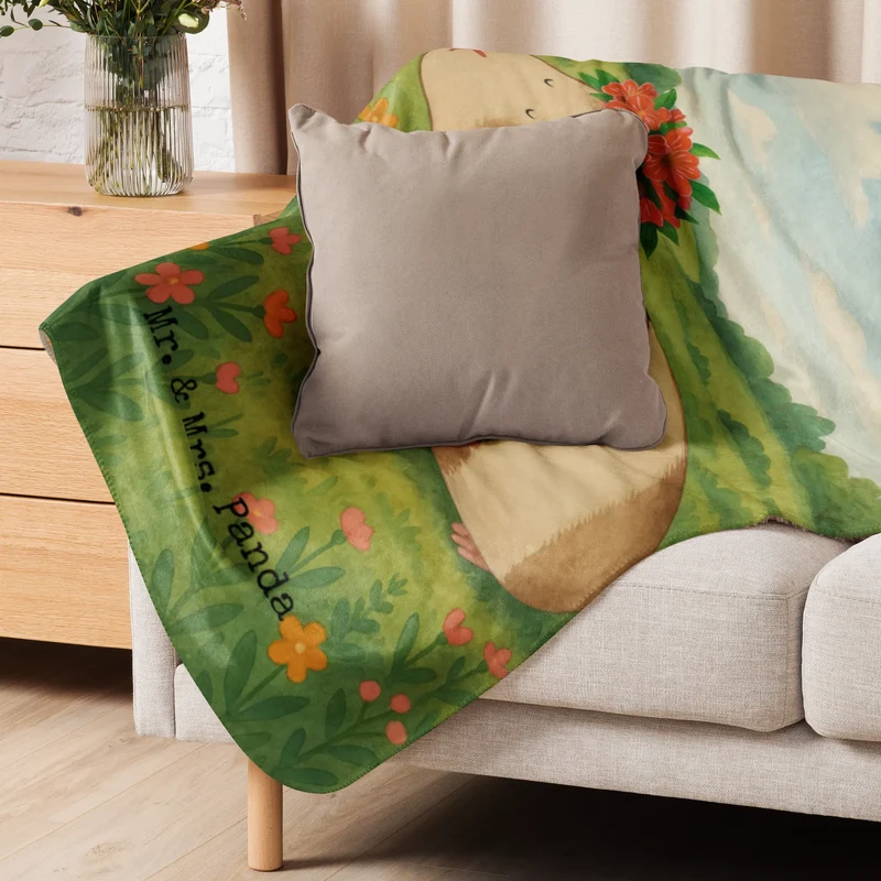 Sherpa Kuscheldecke Meerschweinchen Weisheit Design