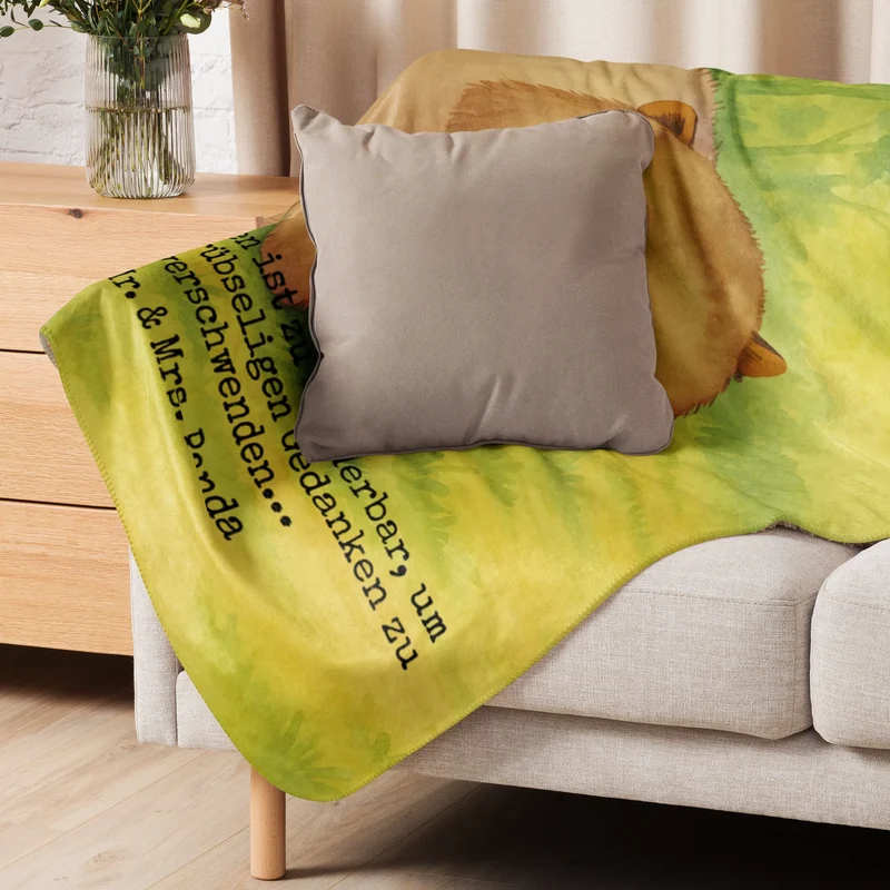 Sherpa Kuscheldecke Wombat Design