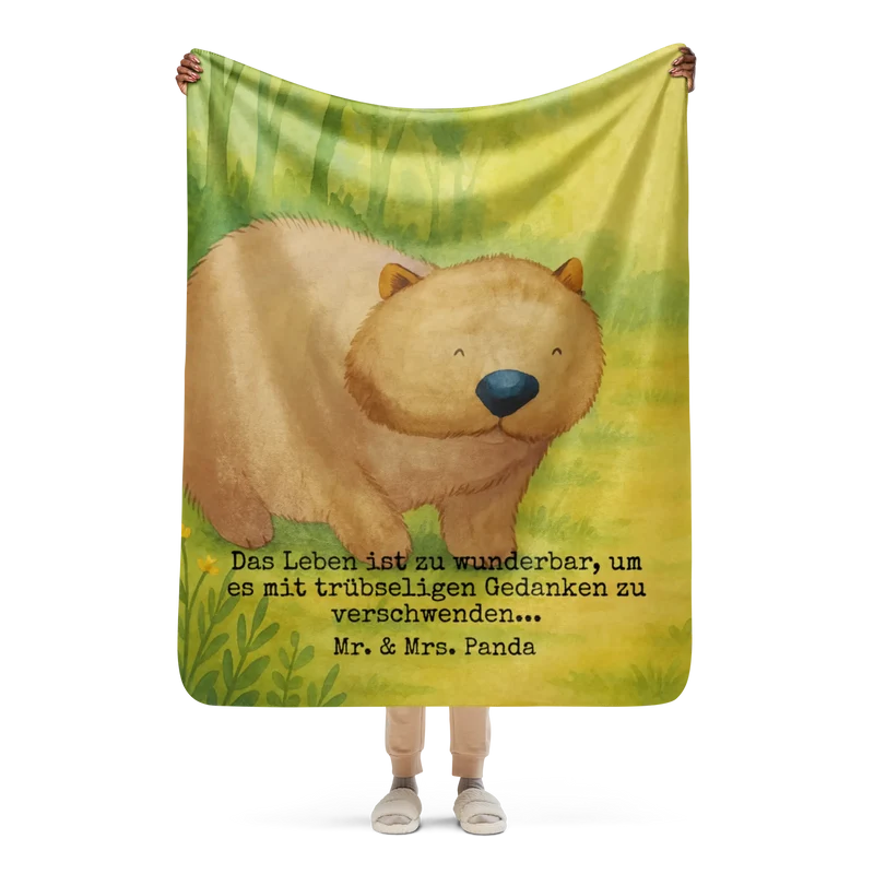 Sherpa Kuscheldecke Wombat Design