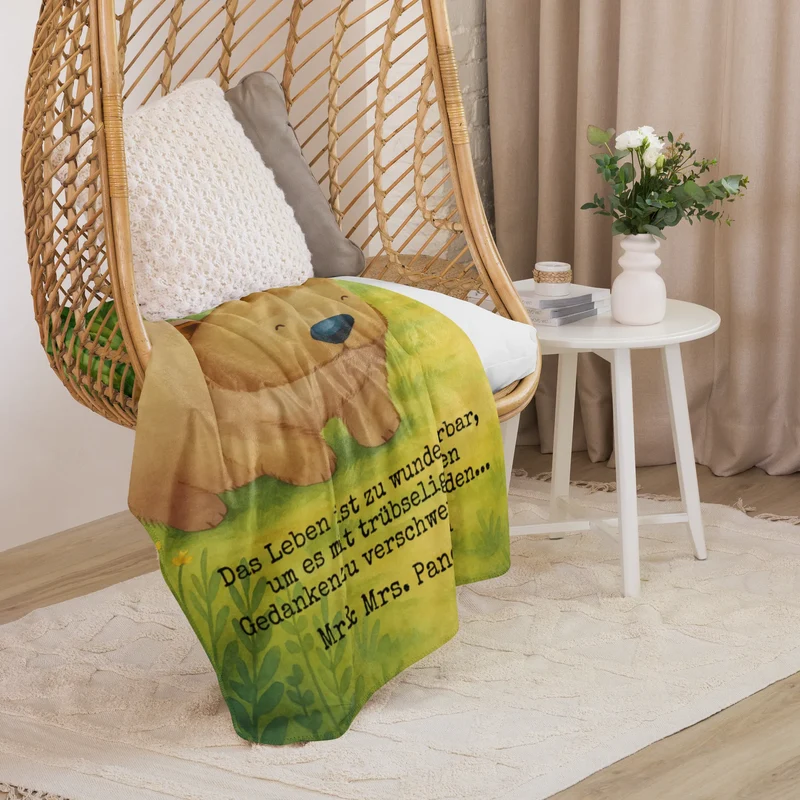 Sherpa Kuscheldecke Wombat Design